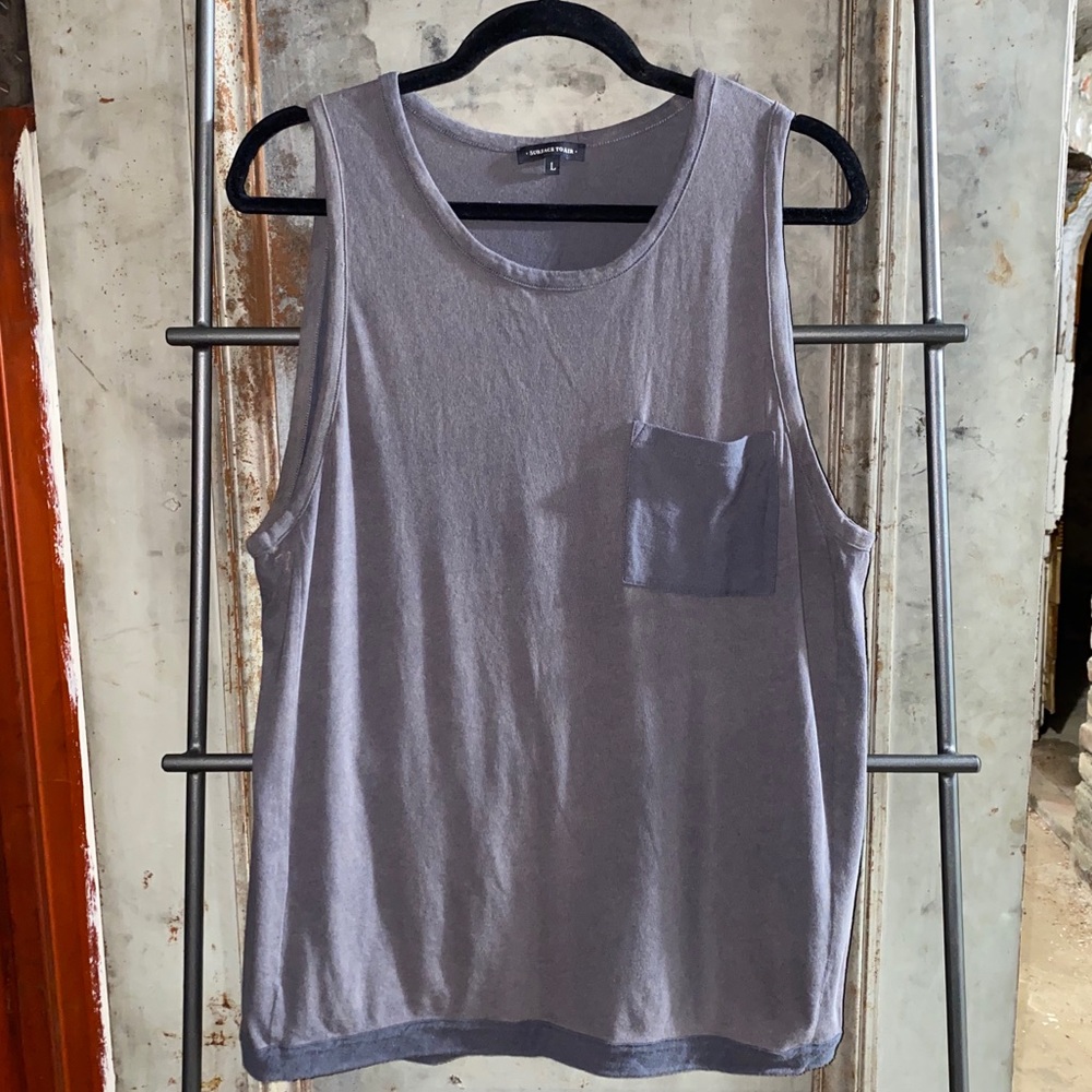 Surface to Air Grey Cotton Tank Top